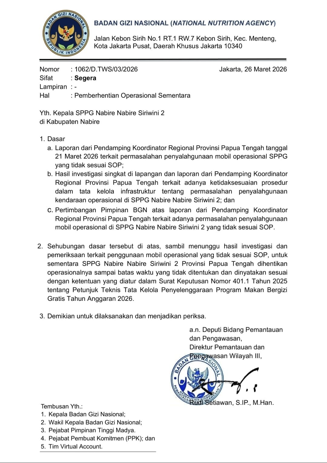 Skandal MBG Nabire! Dapur Siriwini 002 Disetop Mendadak usai Mobil Operasional Kedapatan Buang Sampah di Pasar