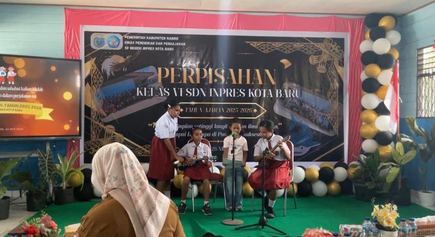 Haru dan Bangga! 40 Siswa SD Inpres Kota Baru Nabire Resmi Dilepas, Tangis Orang Tua Pecah di Acara Perpisahan