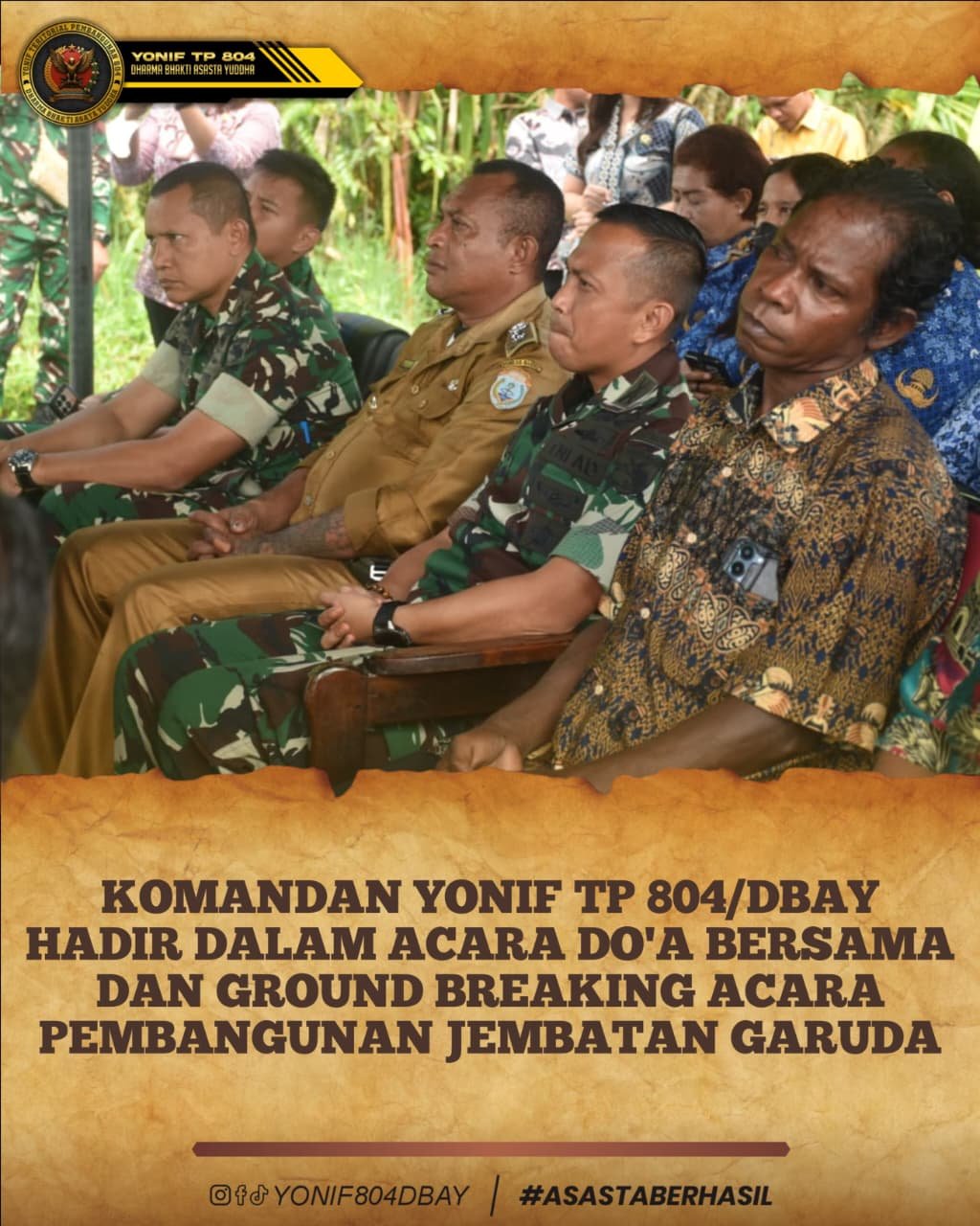 Jembatan Garuda Mulai Dibangun di Nabire, TNI dan Warga Papua Tengah Bersatu Dorong Akses Ekonomi Daerah