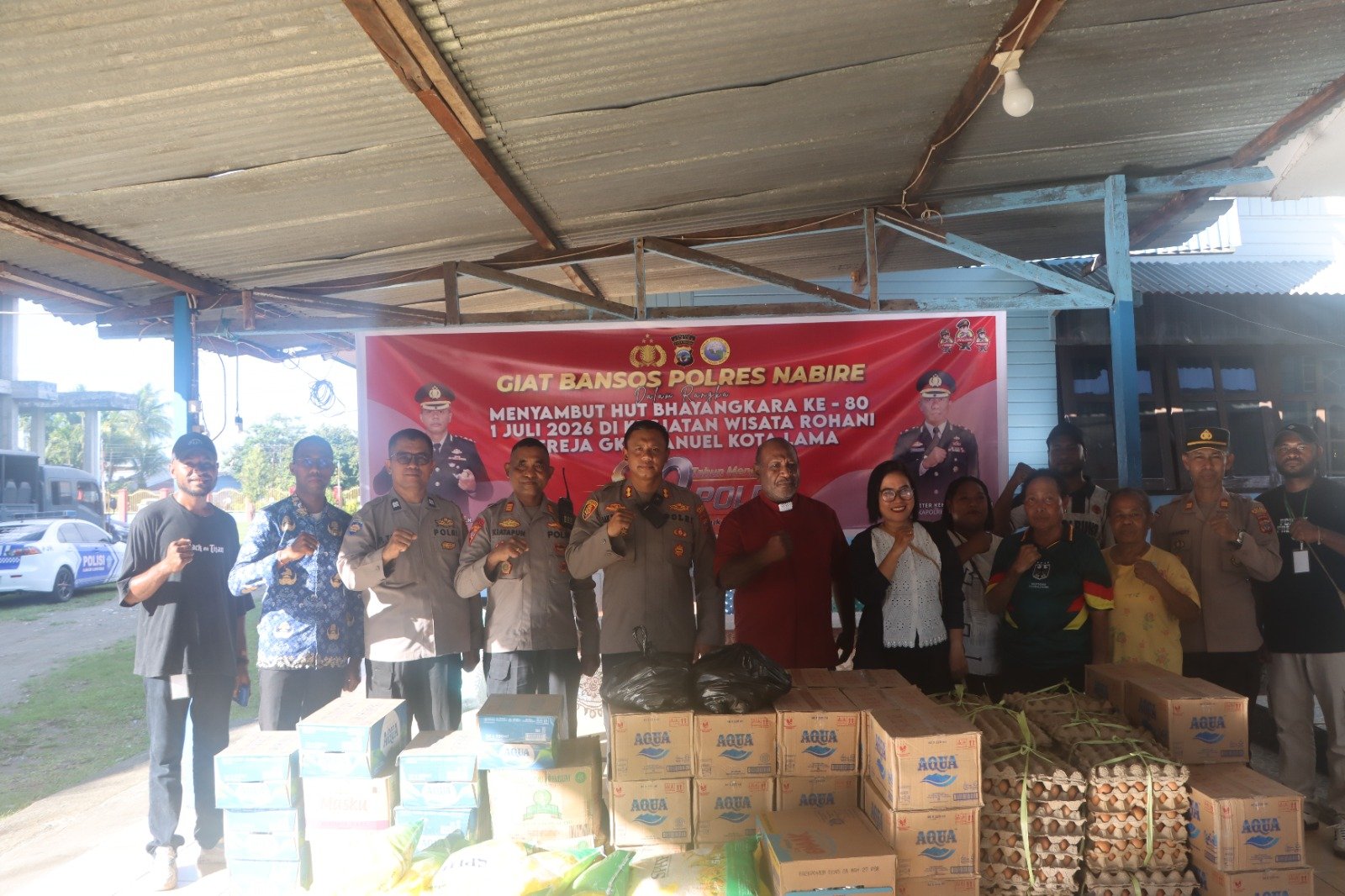Viral! Kapolres Nabire Bantu Bangun Gereja, di HUT Polri Ke-80: Siapkan 300 Sak Semen dan Dukung Wisata Rohani Jemaat