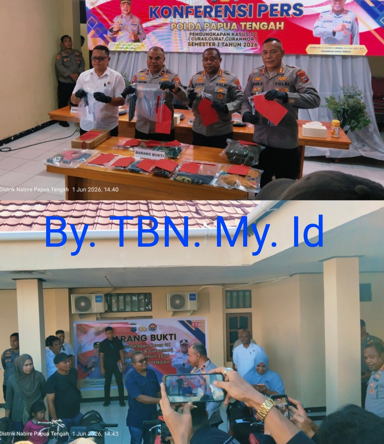 Polda Papua Tengah Bongkar 307 Kasus 3C, Belasan Kendaraan Curian Berhasil Dikembalikan ke Pemilik