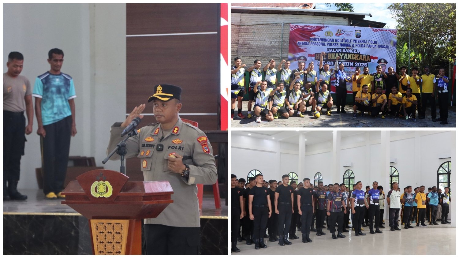 Sambut Hari Bhayangkara ke-80, Polres Nabire dan Polda Papua Tengah Gelar Turnamen Olahraga, Perkuat Soliditas dan Jiwa Korsa Personel
