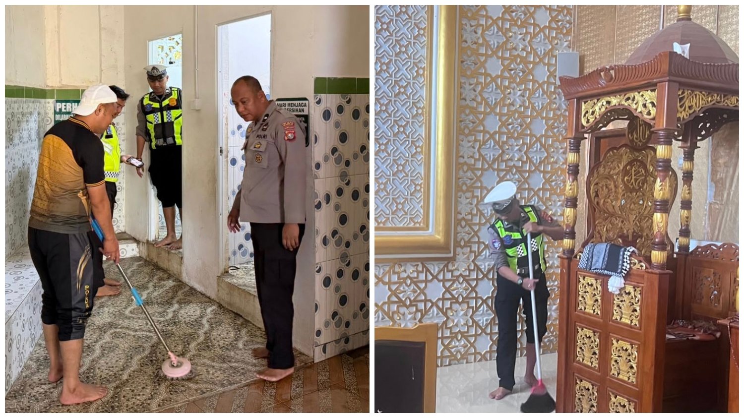 Wujud Nyata Rawat Toleransi dan Persatuan Bangsa, Jelang HUT Polri ke-80. Aksi Polresta Mamuju Bersihkan Gereja dan Masjid Bersamaan Tuai Apresiasi