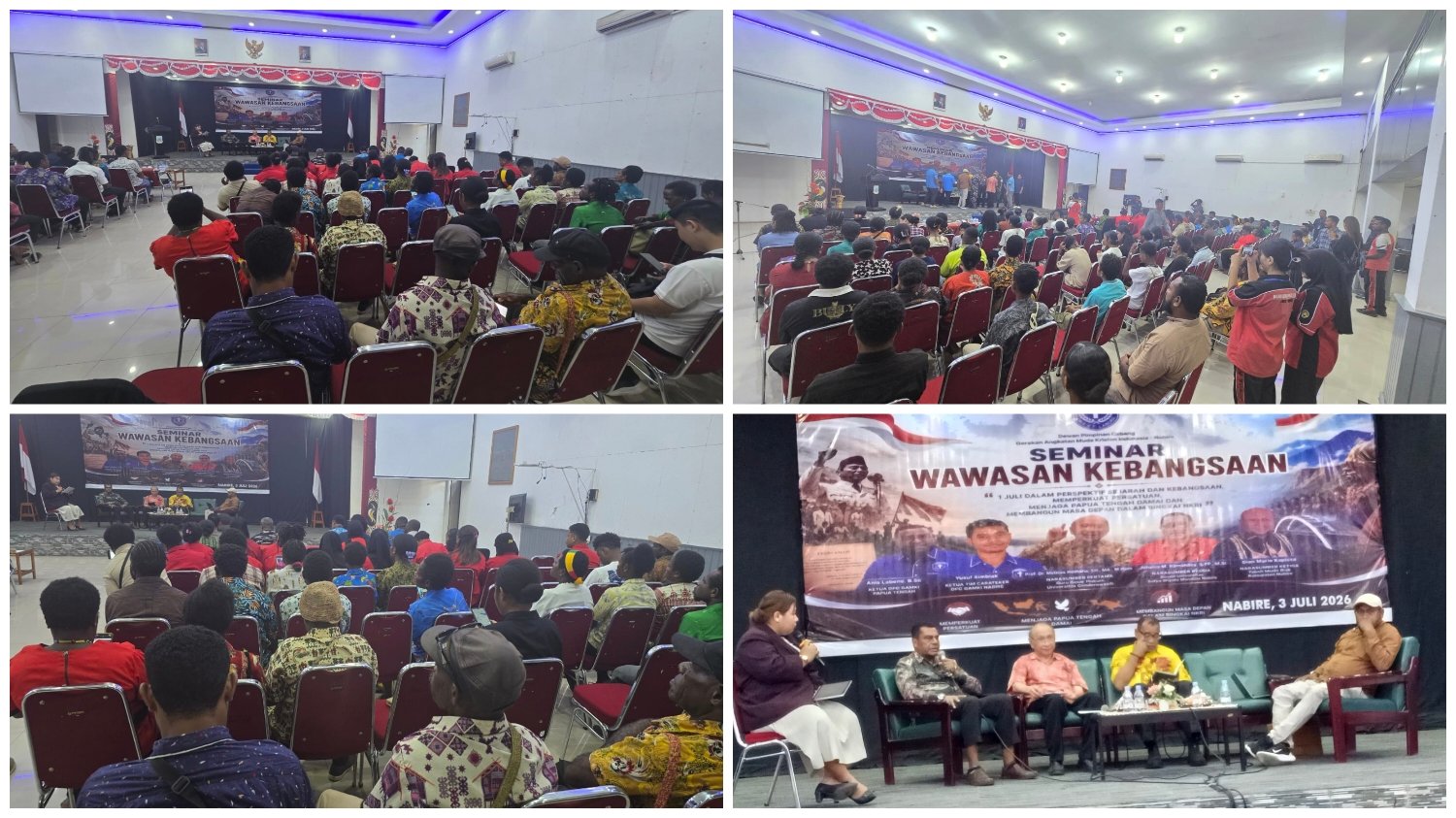 Seminar Wawasan Kebangsaan di Nabire Tegaskan Makna 1 Juli, Ratusan Pemuda Diajak Perkuat Persatuan Papua Tengah dalam Bingkai NKRI