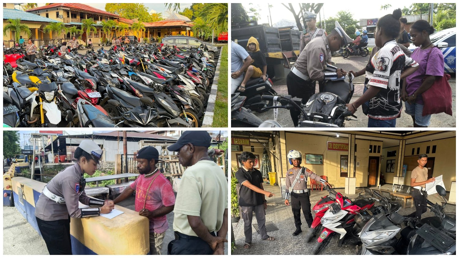 Patroli Sore Satlantas Polres Nabire Berujung Temuan Mengejutkan, 5 Motor Diduga Hasil Curanmor Diamankan