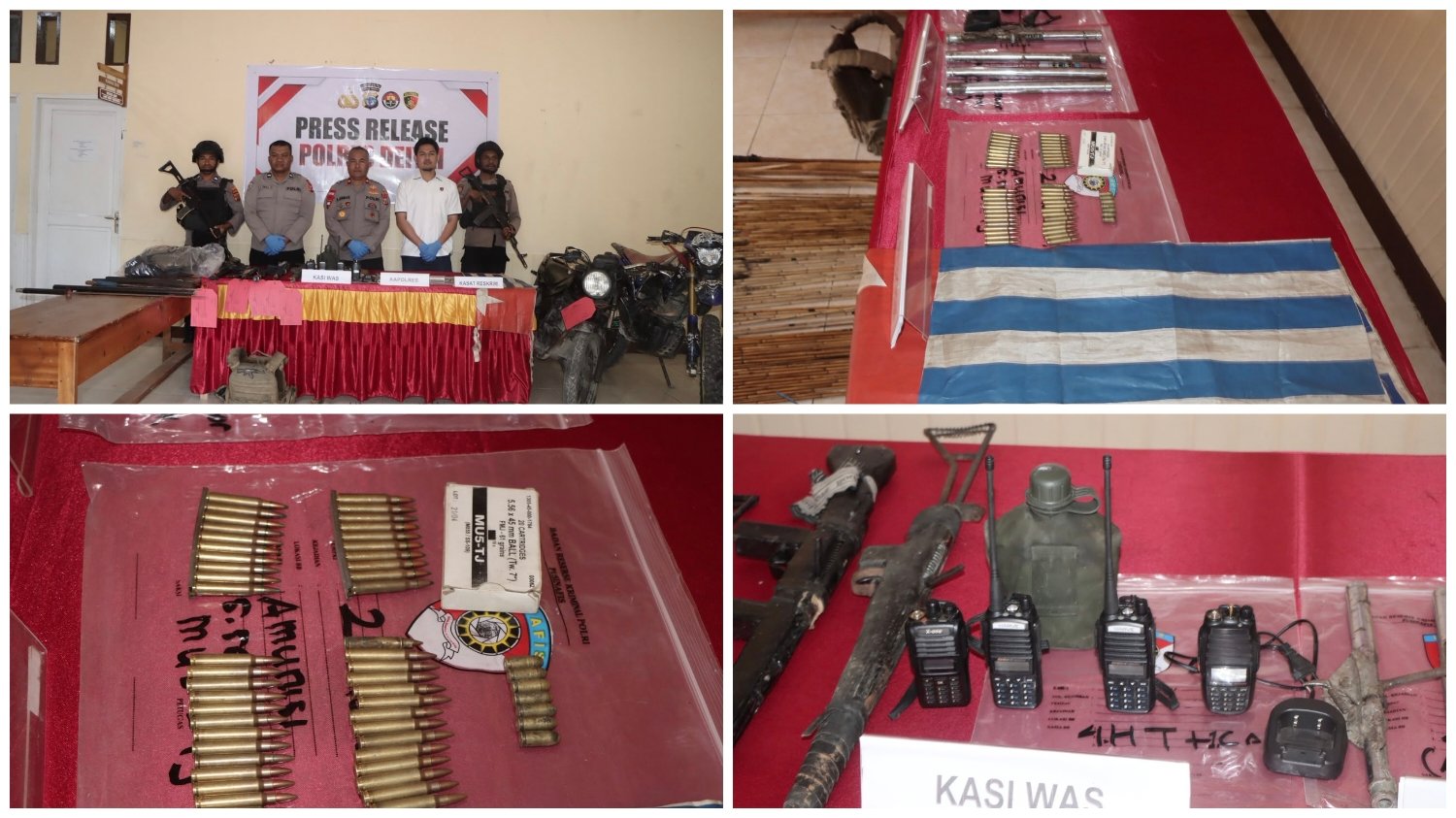 Polisi Sita 3 Senpi Ilegal dan Puluhan Amunisi di Papua Tengah, DPO Kasus Pembunuhan Kabur, Bendera Bintang Kejora Ikut Diamankan